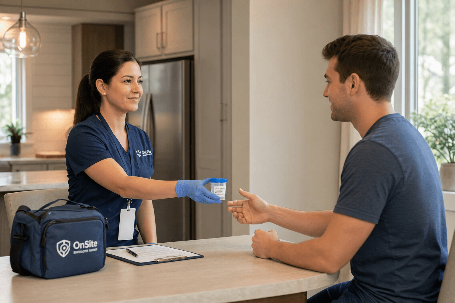Private mobile drug test collection at home — OnSite Employer Testing