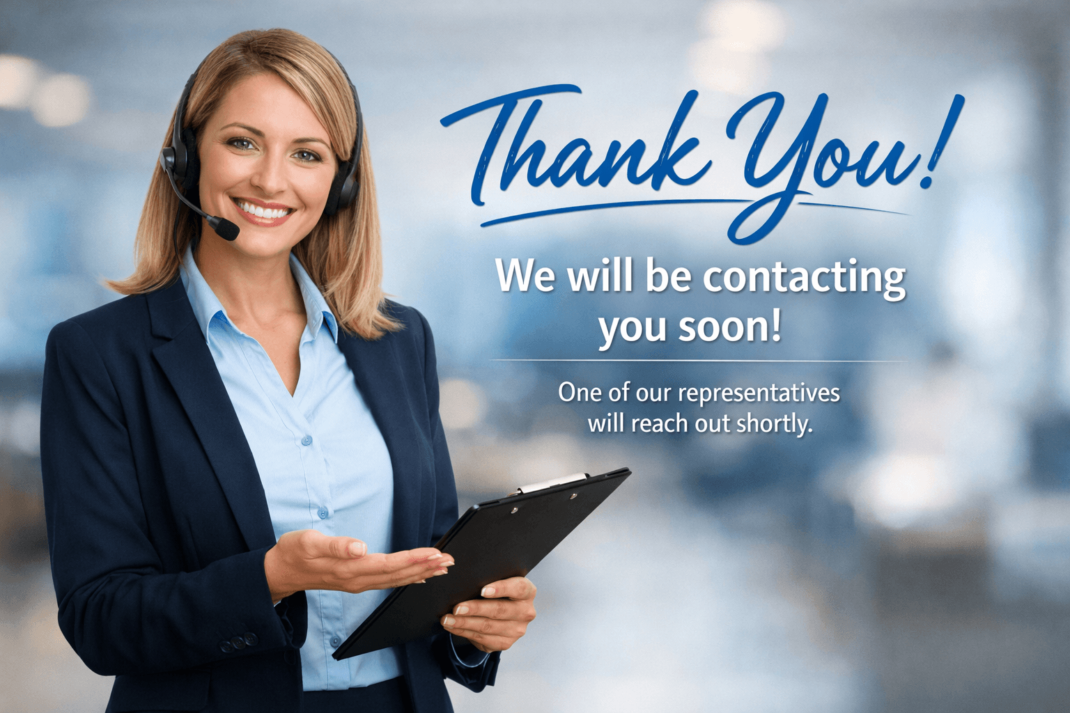 Thank you! We will be contacting you soon. One of our representatives will reach out shortly.